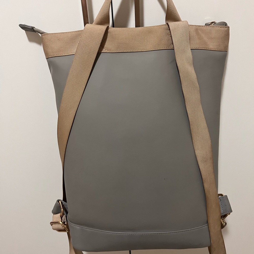 Scandinavian leather Gray Backpack for Women kapten and son - Picture 6 of 7